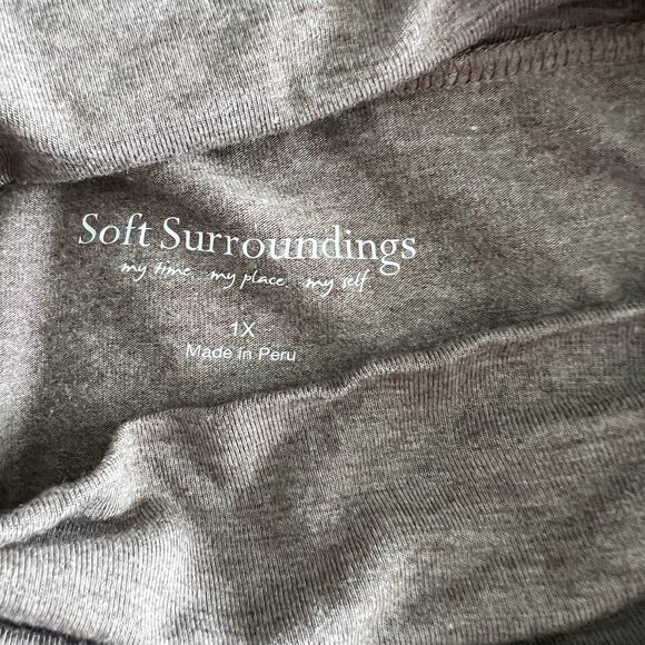 Soft Surroundings Long Sleeve Turtleneck Tunic Top Women's Plus Size 1X Brown - Picture 4 of 6